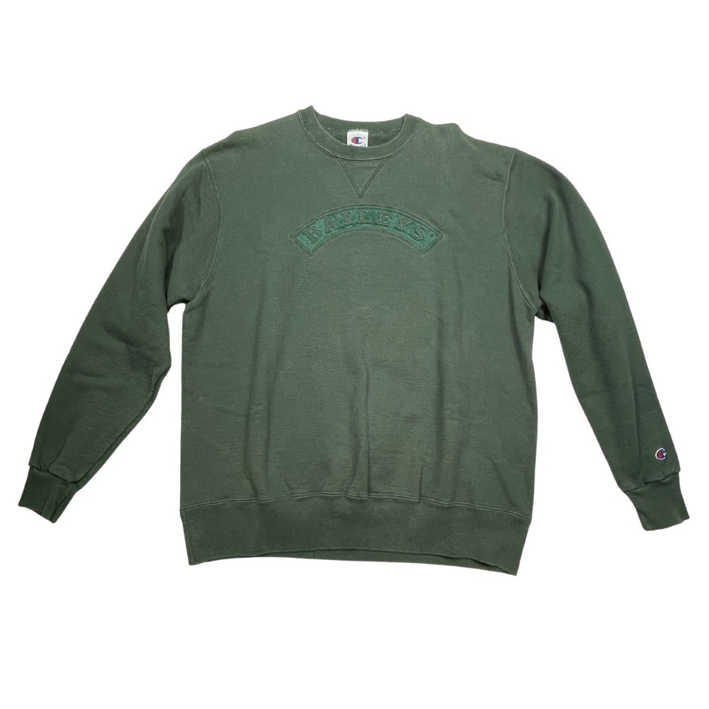Vintage Champion Bailey's Crewneck‎ Sweatshirt XL Green Y2K Collectable